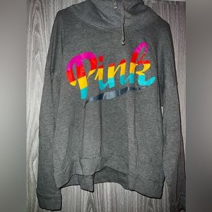 PINK Hoodie Cowl Neckline